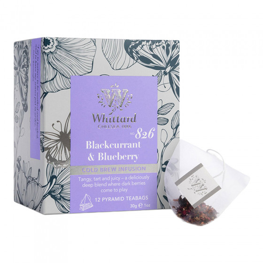 Hedelmä- ja yrtti cold brew Whittard of Chelsea "Blackcurrant & Blueberry", 12 kpl.