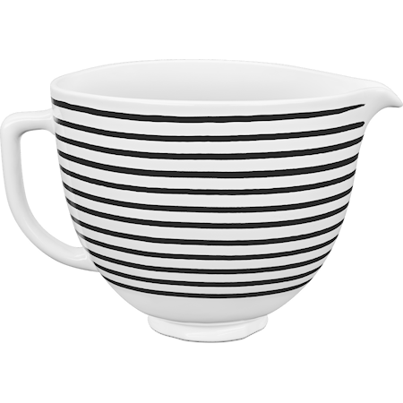 Artisan Keraaminen kulho 5KSM2CB5PHS Yleiskoneeseen 4,8 L Valkoinen/Raidallinen