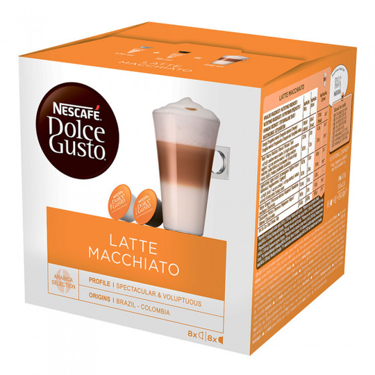 Kahvikapselit NESCAFÉ® Dolce Gusto® "Latte Macchiato", 8+8 kpl.