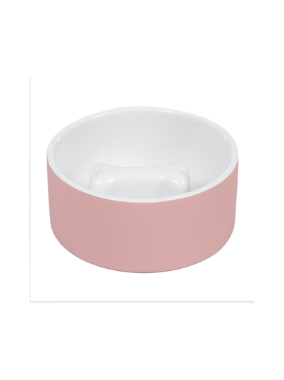 Slow feed bowl pink m