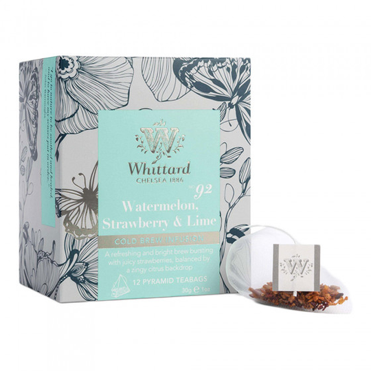 Hedelmä- ja yrtti cold brew Whittard of Chelsea "Watermelon, Strawberry & Lime", 12 kpl.