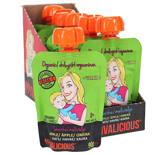 Vivalicious Hedelmäsose Omena Luomu 6-pack