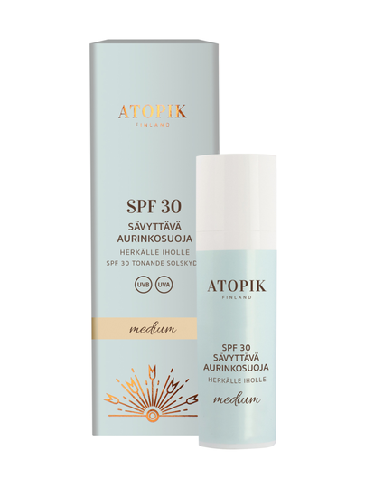 Atopik spf 30 sävyttävä aurinkosuoja medium, 30 ml