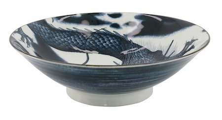Japonism Dragon Menbachi Kulho 25,2 x 7,7 cm Musta