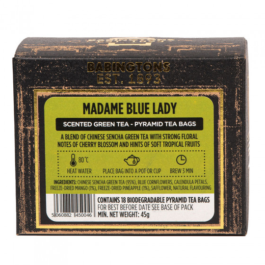 Vihreä tee Babingtons "Madame Blue Lady", 18 kpl.