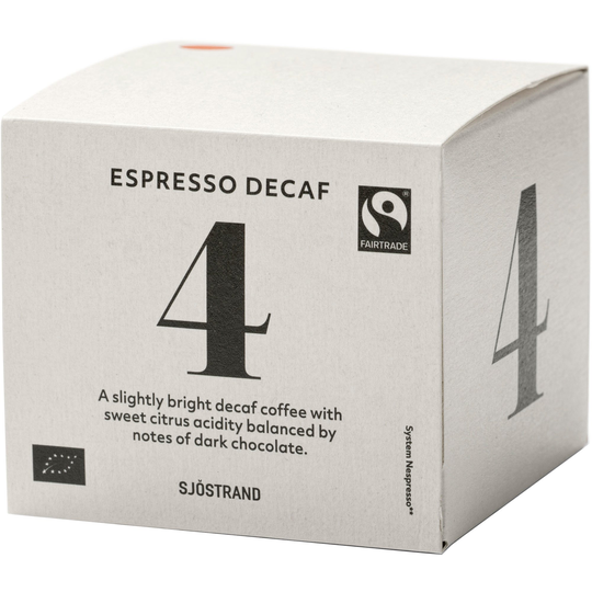 Sjöstrand N°4-espressokapselit kofeiiniton, 10 kpl