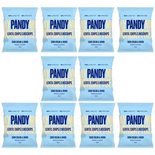 Pändy Linssisipsit Sour Cream & Onion 10-pack