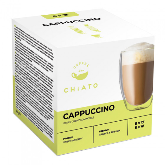 NESCAFÉ® Dolce Gusto® koneisiin sopivat kahvikapselit CHiATO "Cappuccino", 8+8 kpl.