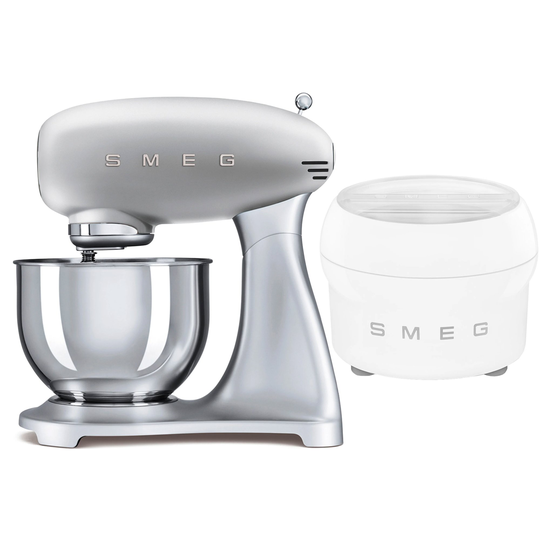 Smeg Yleiskone, jossa jäätelökone, hopea