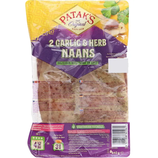 Patak's Naanleipä Valkosipuli & Korianteri