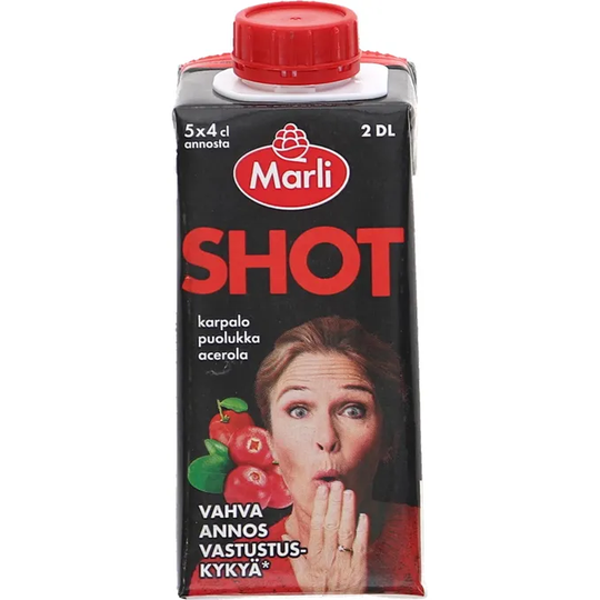 Marli Shot Karpalo-puolukka-acerola Mehu