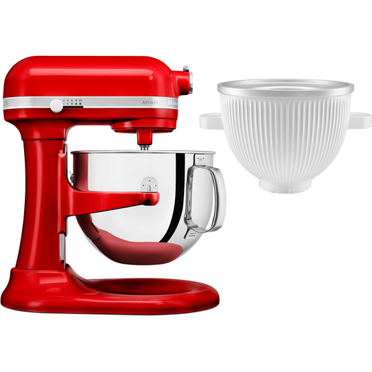 KitchenAid Artisan XL 7580EER Yleiskone + Jäätelökone, Punainen