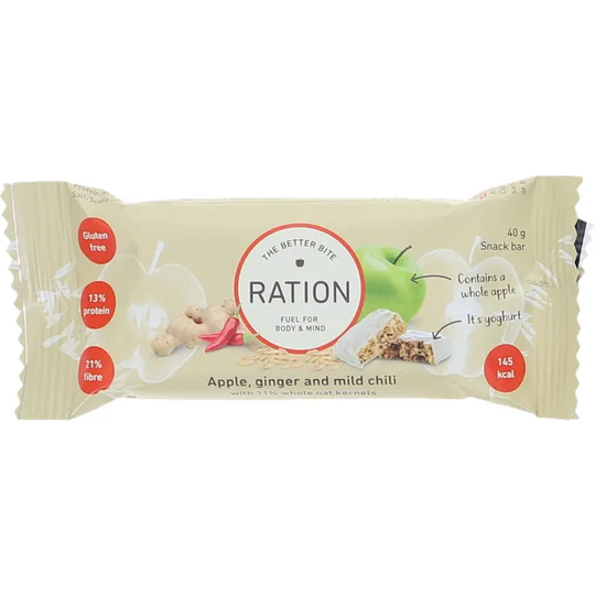 Ration Välipalapatukka Omena, Inkivääri & Chili