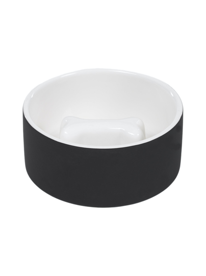Slow feed bowl black l