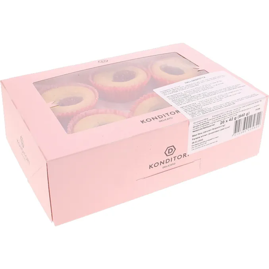 Delicato Hallongrotta Leivonnaiset 20-pack