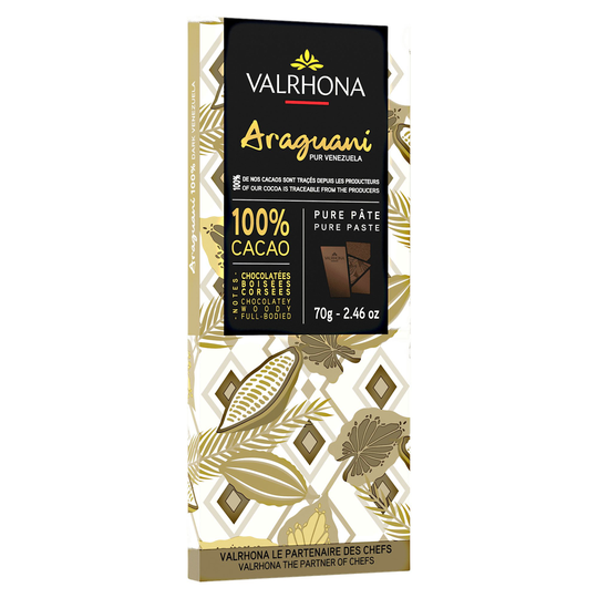 Valrhona Araguani 100 % suklaalevy, 70 g