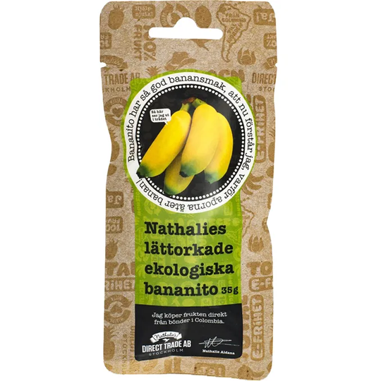 Nathalies Kuivattu Banaani Luomu